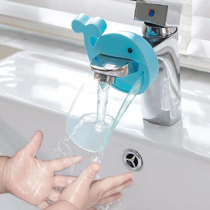 Happy Fun Animals Faucet Extender Baby Tubs Fashion And Convenient Water Saver Kids Hand Washing Bathroom Sink Gift
