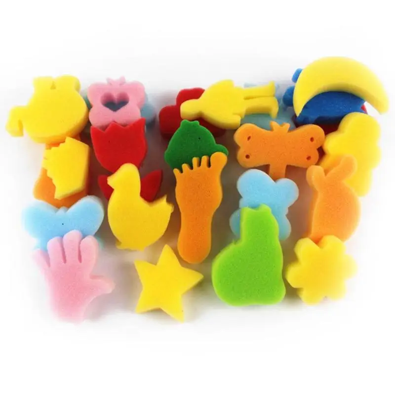 24 шт./пакет для детей художественная краска губка для дома DIY обучающая игрушка