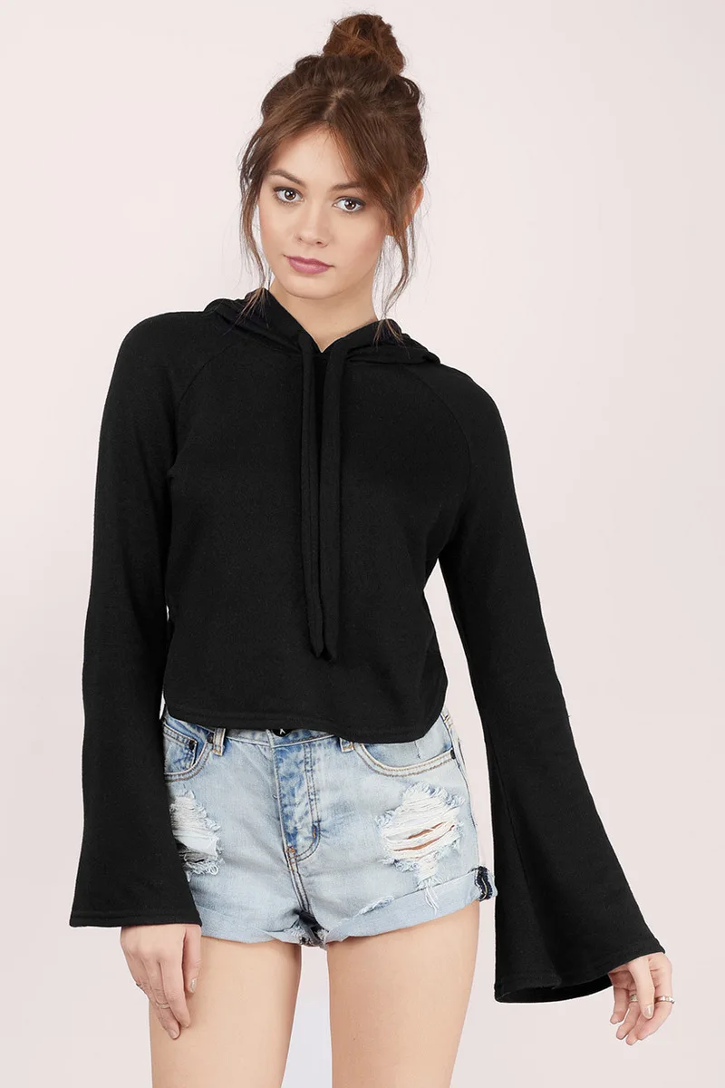 flare sleeve hoodie
