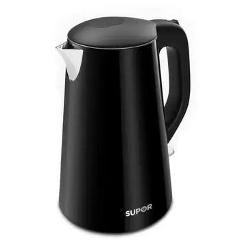 

Outer Plastic In-layer Stainless Steel Double-layer Insulation Anti Scalding Temperature Electric Kettle 1.7L