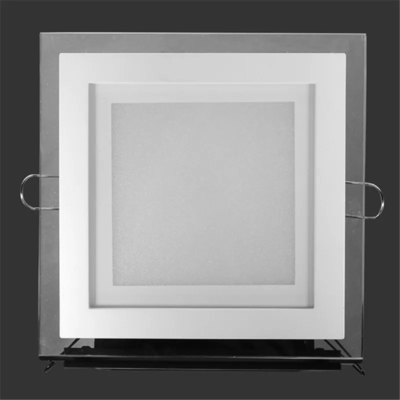 smart led downlights Free Shipping 18W Round/Square Glass LED Downlight Recessed LED Panel Light Spot Ceiling Down Light AC110V 220V Warm/Cold White down lights led