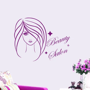 

Hair Salon Wall Decal Beauty Salon Scissor Sticker Barber Shop Vinyl Wall Decals Decor Mural Hairdresser Glass Window Sticker