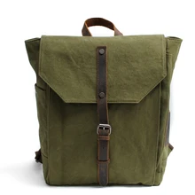 Для мужчин Ретро Холст Путешествия Сумка путешествия рюкзак кожа хлопок сумка рюкзак большой Ёмкость школьная сумка для ноутбука