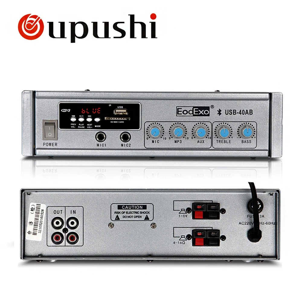 Bluetooth мини USB усилитель Oupushi 40 Вт домашний фоновый музыкальный цифровой