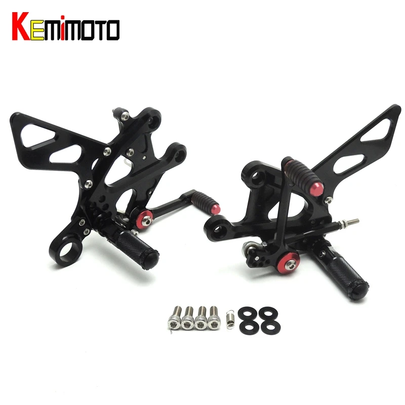 KEMiMOTO 2015 2016 GSX-S1000 F CNC Aluminum Footrest Adjustable Rearset Rear Set For SUZUKI GSX-S10