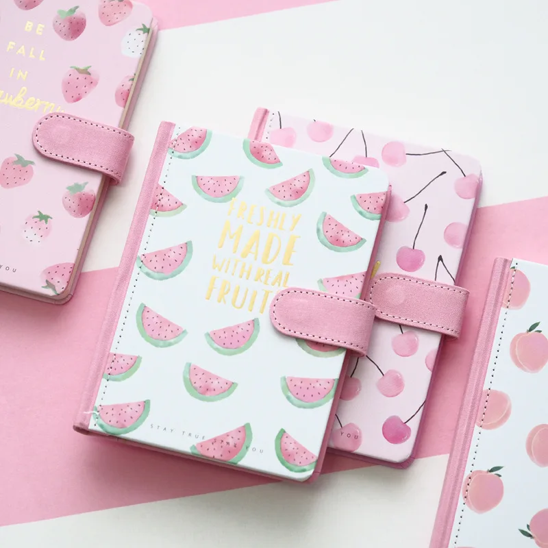 

"Fruit Girl" Hard Cover Diary Beautiful Notebook Journal Cute Notepad Free Note Stationery Gift
