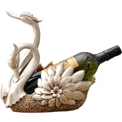 Модная пара модель лебедя винный держатель Винтаж Смола Лебедь Винный Стеллаж винный держатель украшения дома украшения ремесла