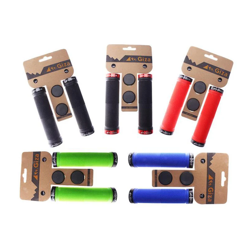 

GIZA MTB Mountain Bike Grips Rubber Lock On Handlebar Lock-on Grip Fixed Gear Knock Off Handlebar Cover