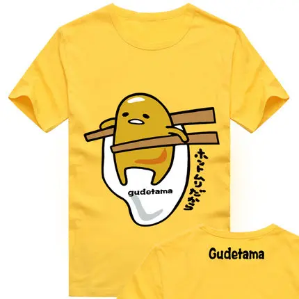 

[XHTWCY] Adorable Summer Cute Soft Anime Pattern Women man Sweet Lolita Japan Kawaii Female Tops Gudetama Clothes Egg t- Shirt