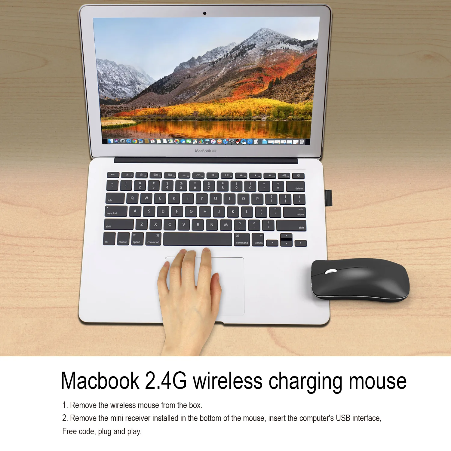 

2.4G silent wireless mouse 1600dpi mouse wireless rechargeable office wireless mouse for PC laptop 2.4G mouse for mac