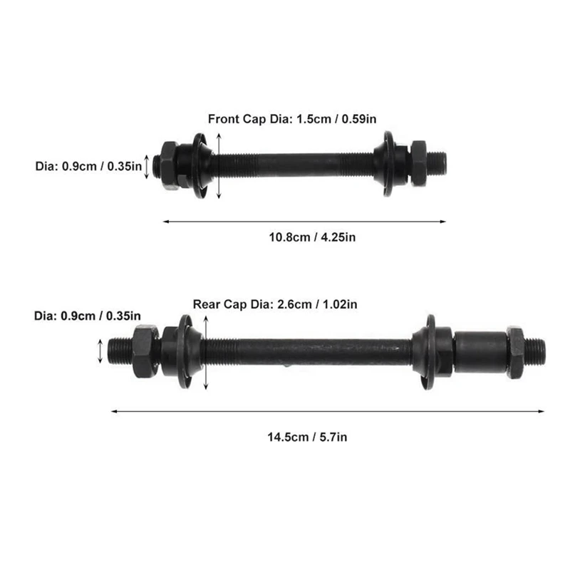 Велосипедная ось БЫСТРОРАЗЪЕМНАЯ Передняя Задняя велосипедная осевая Ступица колеса подходит для шоссейного велосипеда, горного велосипеда, MTB, BMX(1 комплект