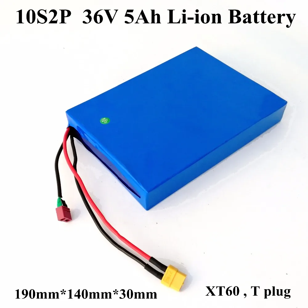 36v 5ah литий-ионный аккумулятор Li-ion 10s2p 18650 5000mah аккумуляторная батарея для зарядки Ноута и сотового телефона Электрический скейтборд Электрический Одноколесный самокат, электронный самобалансирующегося скутера