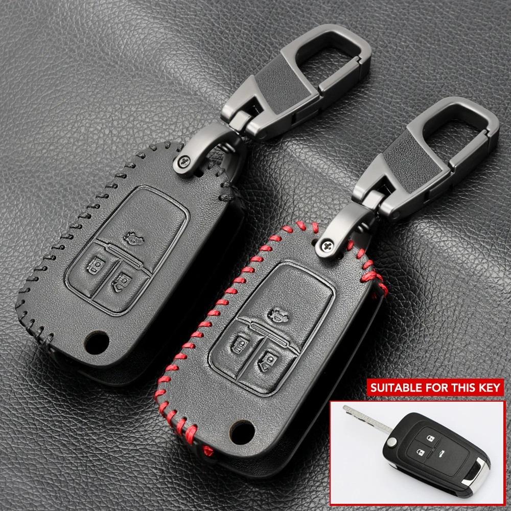 

Men Leather Protecting Key Case Cover Fob Holder For Chevrolet Cruze Spark Epica Lova Camaro Impala For Buick For VAUXHALL OPEL