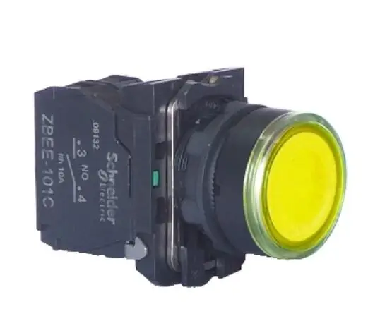

XB5AW Plastic flat head with light button XB5AW35M1C = ZB5AW353C + ZB5AW0M51C