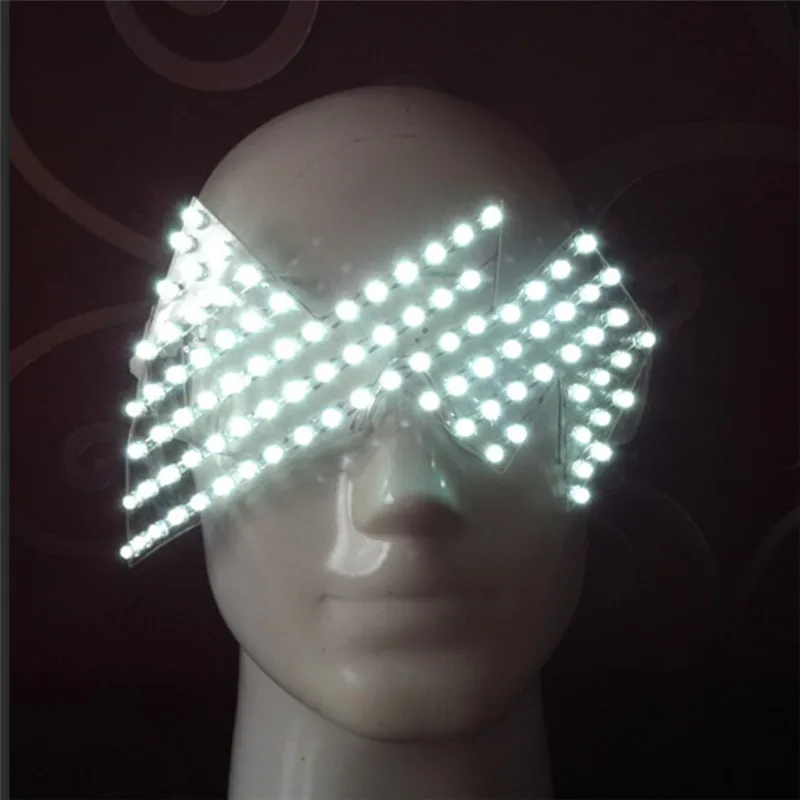 New Product Led Glasses Luminous White Lighting Halloween Glasses For Parties Event Party Supplies Free Shipping01