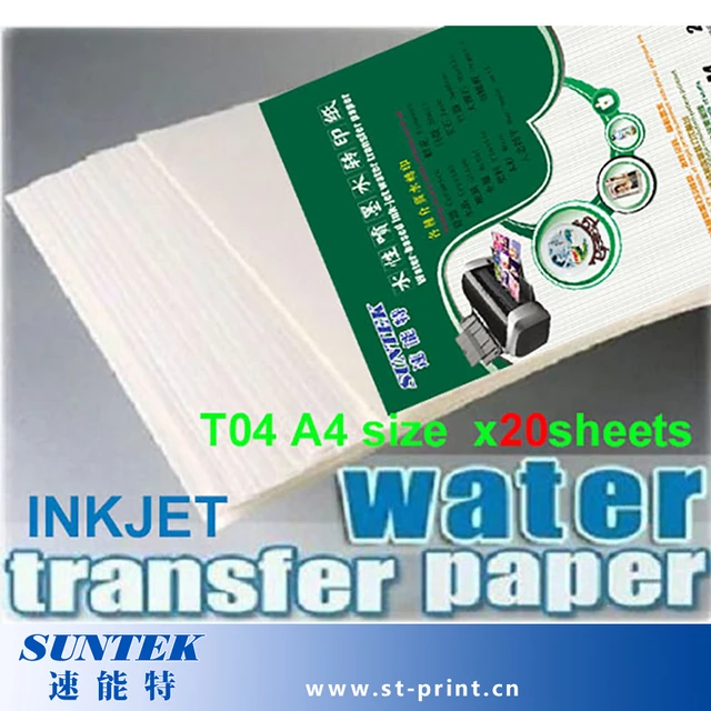 NEW Inkjet Transfer Sheets A4 Size Printable Water Slide Paper Decal Inkjet  Clear Transparent DIY Water Transfer Printing Paper - AliExpress