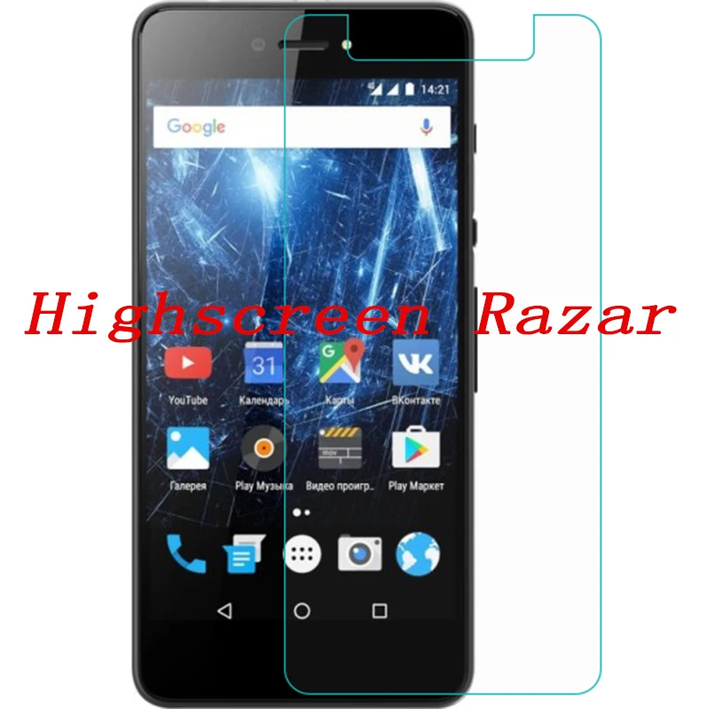 

new Screen Protector Glass phone For Highscreen Razar phone Tempered Glass SmartPhone Front Film Protective Screen Cover