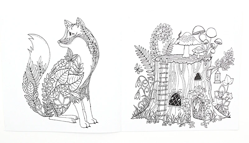 1 PCS 24 Pages Enchanted Forest English Edition Coloring Book For Children Adult Relieve Stress Kill Time Painting Drawing Book 1 PCS 24 Pages Enchanted Forest English Edition Coloring Book For Children Adult Relieve Stress Kill Time Painting Drawing Book