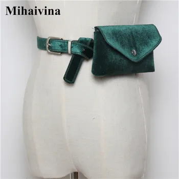 

Mihaivina Autumn Women Waist Belt Bag Suede Waist Pack Casual Fanny Pack Handbag On The Belt Female Phone Bags For Cards Key Bag