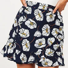 Ins/Популярная весенне-летняя Новинка; модная Женская поясная сумка с принтом в виде листьев лотоса; прямая юбка