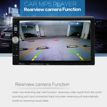 

7 Inch Car Video Player With Touch Screen Built in Bluetooth Stereo Radio Car MP3/MP4/MP5 Audio USB Rearview Camera Function