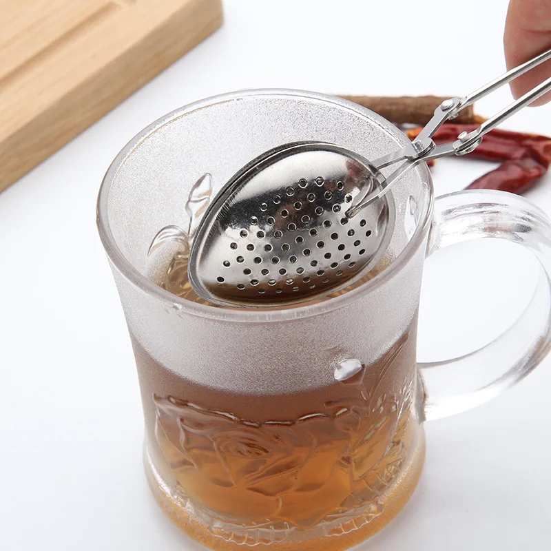 Заварочный чайник с ситечком из нержавеющей стали, сетчатый фильтр для заварки чая, многоразовый металлический чайный пакетик для специй, инструмент для чая, кухонные аксессуары