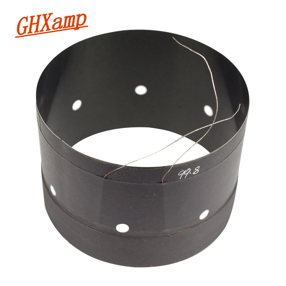 GHXAMP 99,8 мм высокомощный НЧ-динамик, звуковая катушка, высокое качество, черный алюминий, отверстие для выхода воздуха, для 100 ядра, сабвуфер, динамик, ремонт, 8 Ом