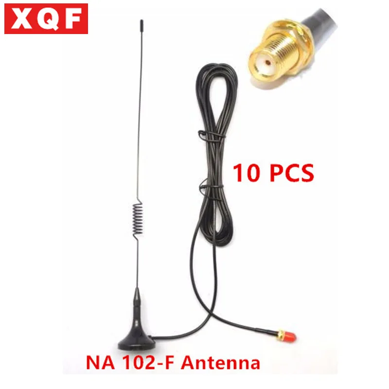 XQF 10 шт. NA UT-102 UV SMA-Female Двухдиапазонная автомобильная магнитная антенна для BaoFeng UV-5R