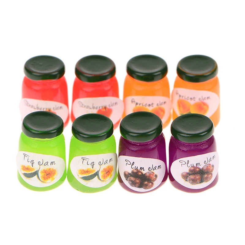 

8Pcs/lot Plasticine Slime Bead Making For Slime Charm Fruit Candy Canned Jar Dollhouse Food DIY Scrapbooking Craft