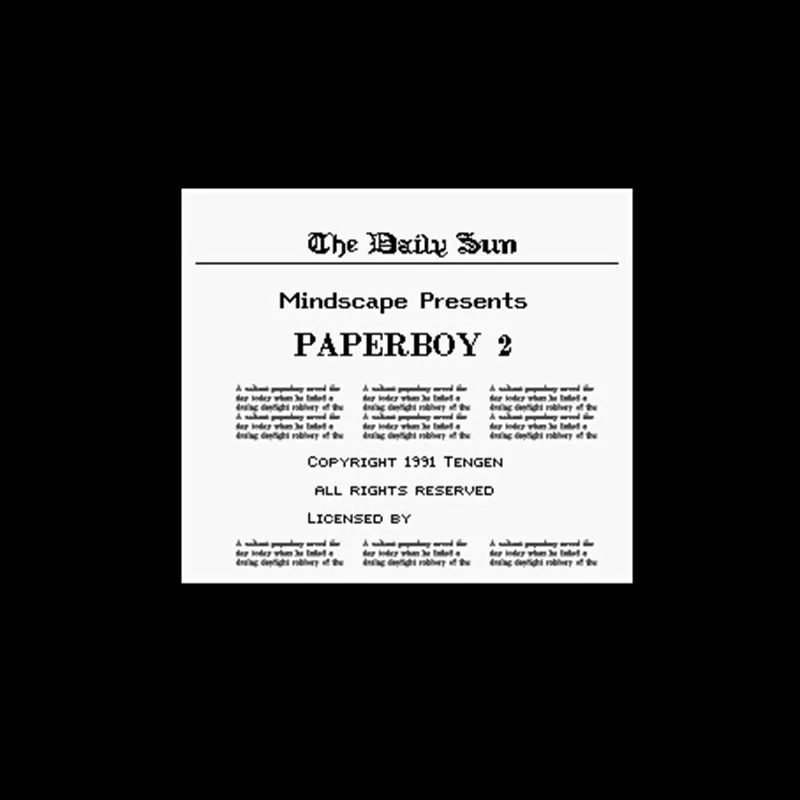 Карточка игровая Paperboy 2 NTSC 16 бит 46 пин для игроков в США|Картриджи| |