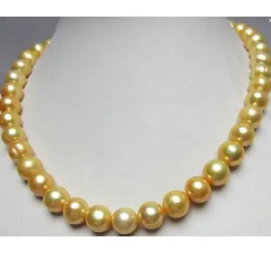 

AAA 11-12mm Baroque South Sea Gold Pearl Necklace 18 inch