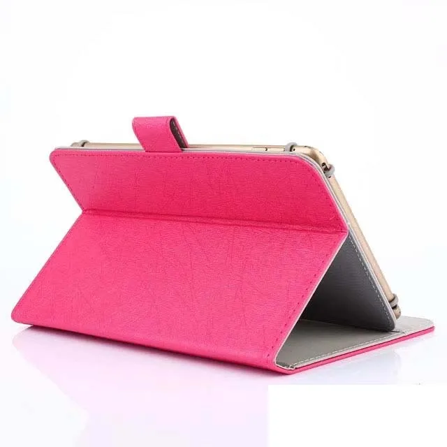 Универсальный 7-дюймовый чехол-подставка из искусственной кожи с рисунком для планшета Navitel T500 T700/T757 LTE/A735 A737 3g "+ 2 подарка - Цвет: Hot Pink