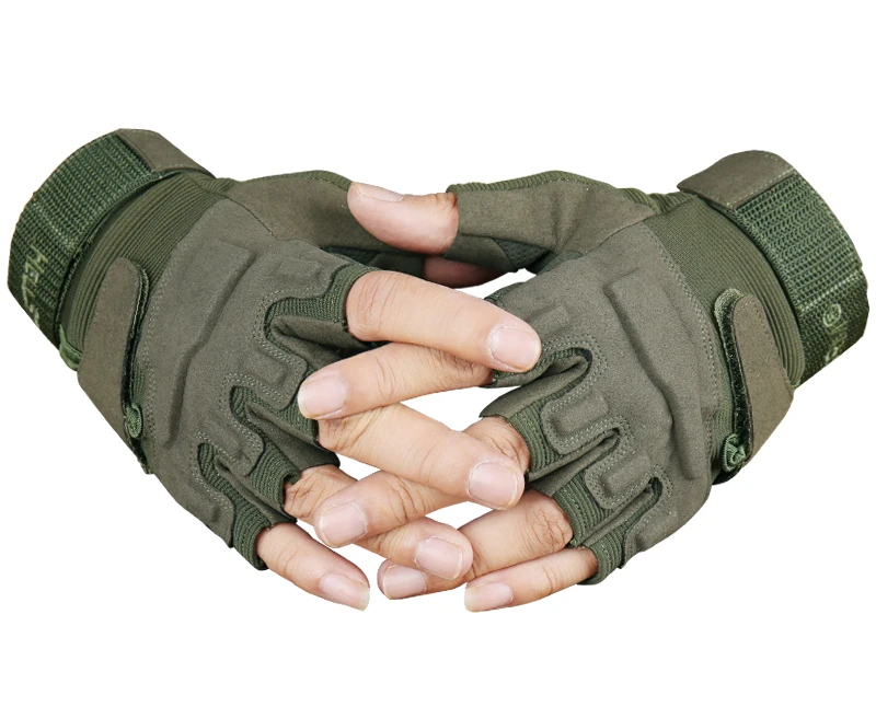 Тактический в стиле армии США перчатки без пальцев мужские Противоскользящие полупальцевые Военные перчатки для стрельбы мужские спецназ бойцовские перчатки
