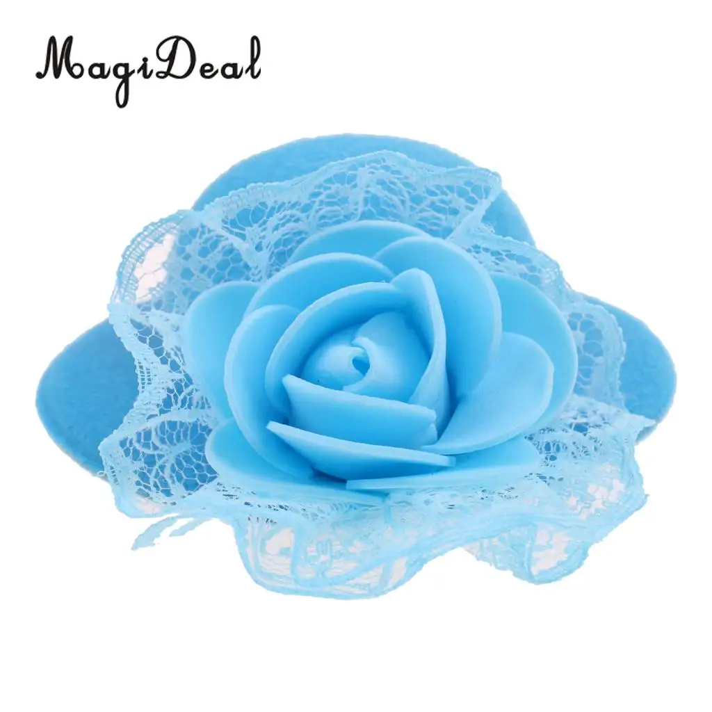 MagiDeal Fashion 1Pc Cloth Vintage Round Bowler Doll Hat Cap for 28-30cm Doll Clothes Accs Dollhouse Decor Children Toy 8Colors