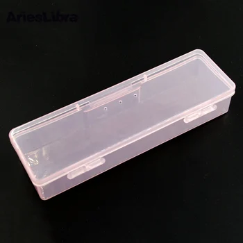 

AriesLibra Pink Nail Tools Storage Box Nail Rhinestone Decorations Brushes Files Container Holder Case of Nail Art Equipment