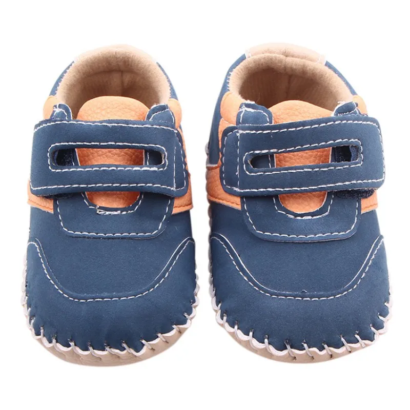 Обувь для маленьких мальчиков из искусственной кожи для отдыха; сезон весна-осень; обувь для первых шагов; нескользящая модная обувь для новорожденных; обувь для малышей