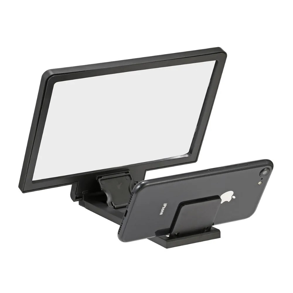 3D Smartphone Bildschirm Lupe Halter 184*155*7mm Schwarz Farbe Kunststoff Handy Halter Steht für ip