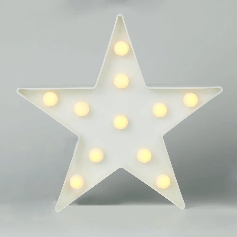 3D Marquee LED Night Lamp Blue Cloud White Star Luminaria Lights Warm White 11  (5)