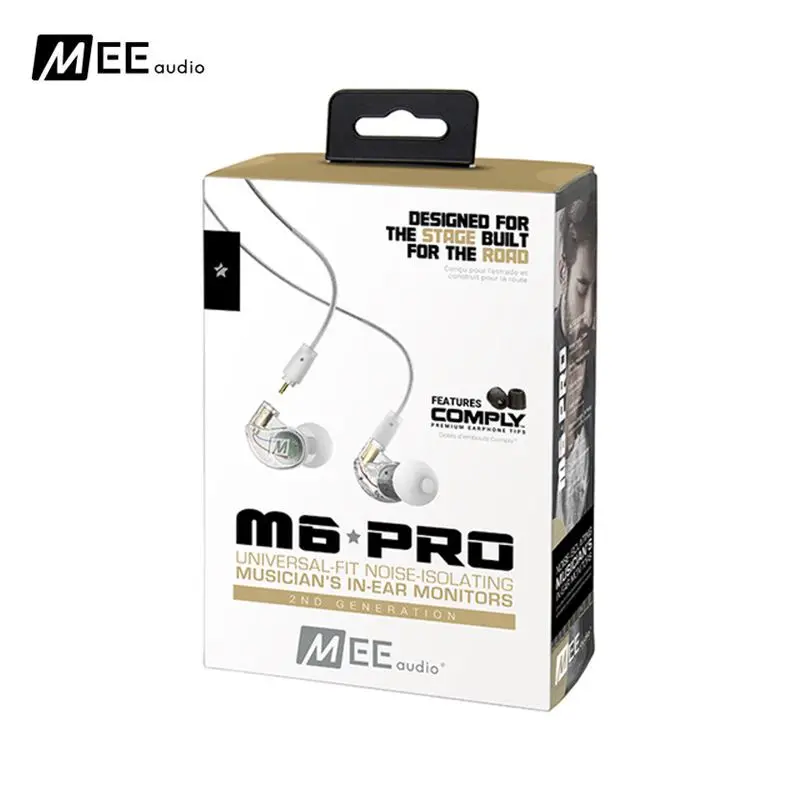 

24 hours shipping!MEE M6 PRO 2ND GENERATION NOISE-ISOLATING MUSICIAN S IN-EAR MONITORS WITH DETACHABLE CABLES sport earphones