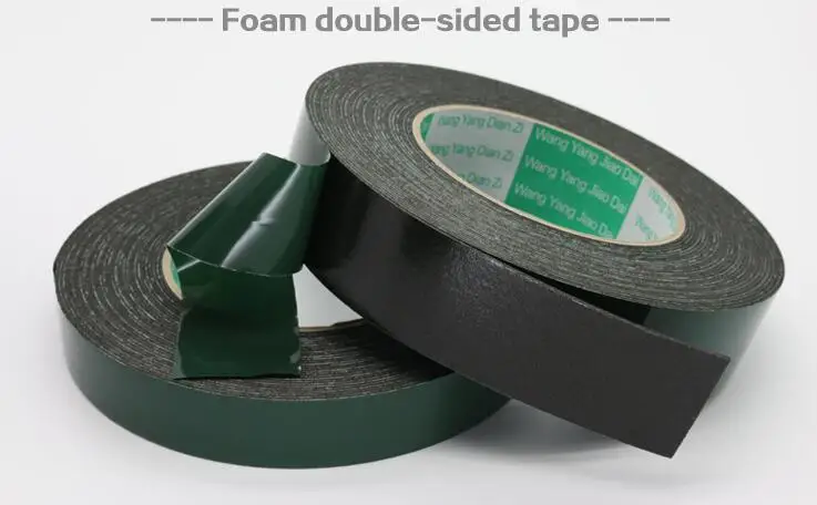 green film black foam PE sponge double-sided tape