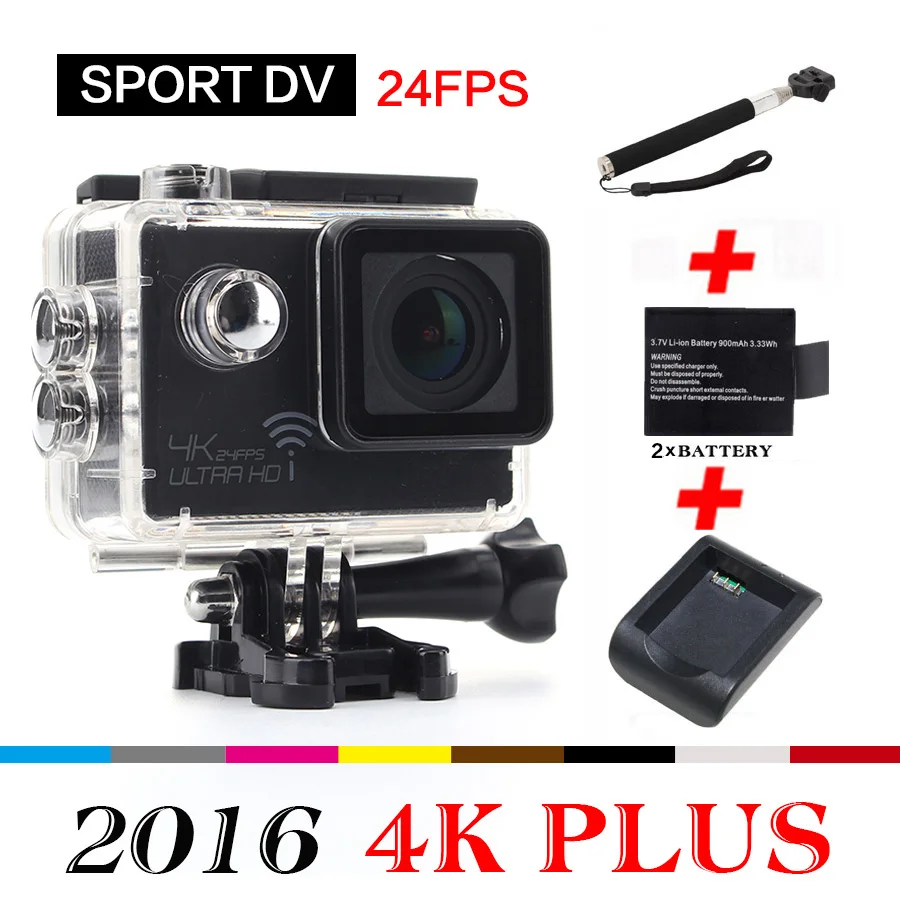 170°Lente Gran Angular HD LCD Cámara Deportiva Impermeable//2Bateria Recargable