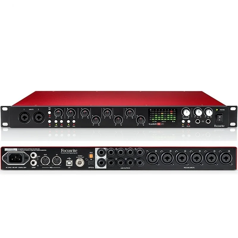 Звуковая карта Focusrite Scarlett 18i20 2 го поколения USB аудио интерфейс цифровой 8