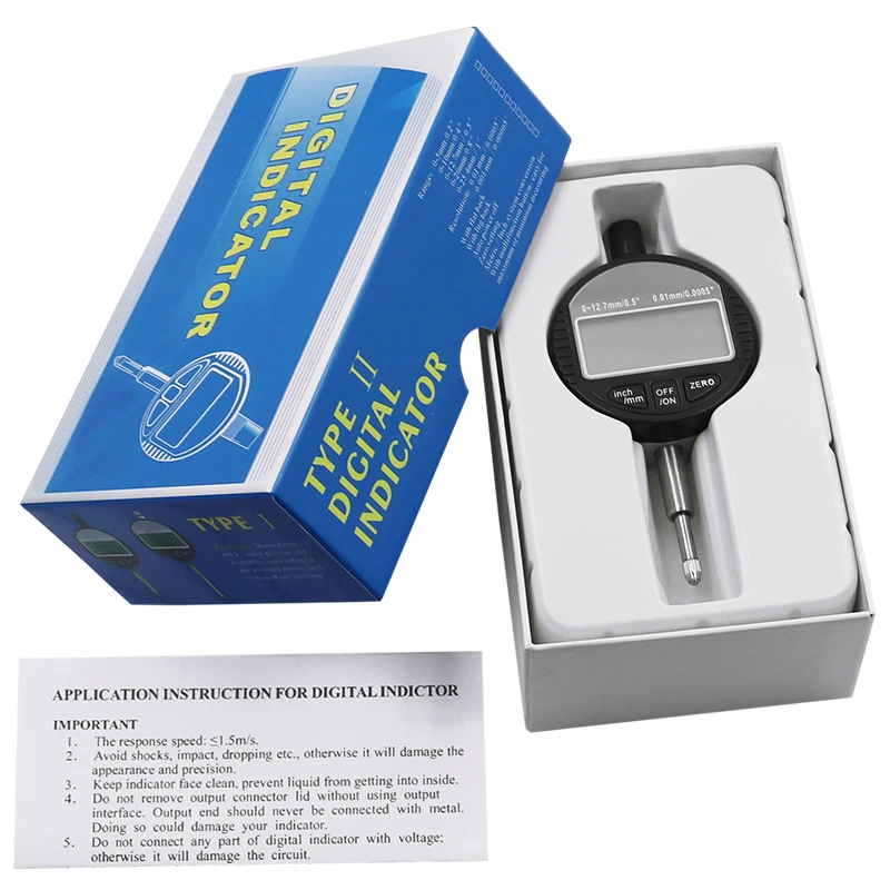 0-12.7mm/1" Range Gauge Digital Dial Indicator Precision Tool 0.01mm/0.0005" Tester Dial Indicator dial indicator gauge,dial indicator