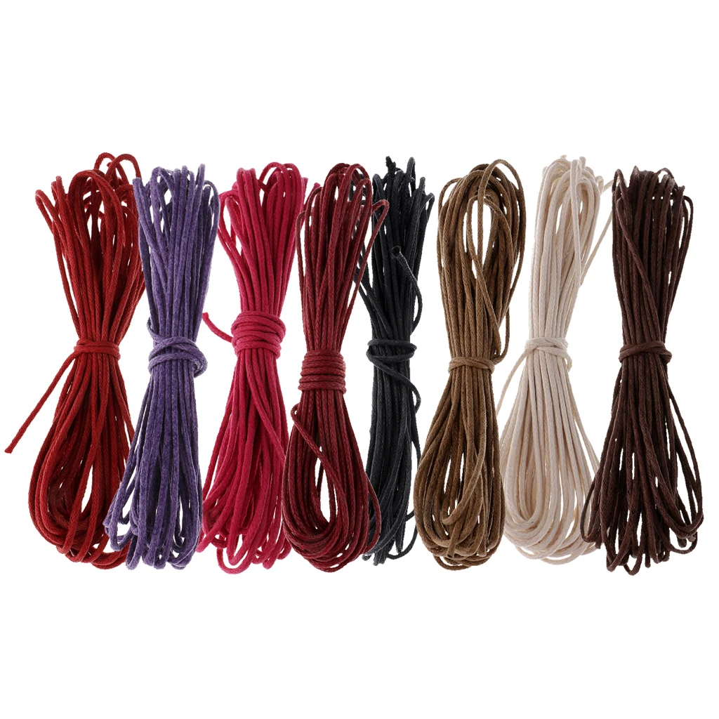 10yd 1.5mm Durable Handmade Leather String Jewelry Making Bracelet DIY Thread Cord for Necklace Bracelet Anklet Craft