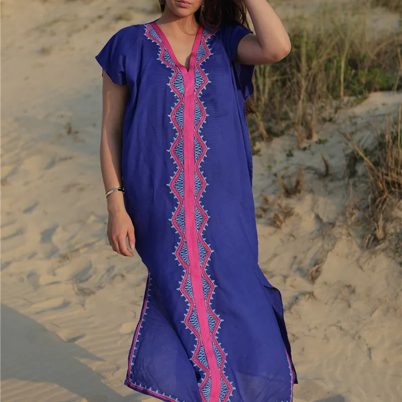 

Swim Cover Up For Women Dresses Summer 2019 Beach Woman Bikinis Female New Person Cotton Robes Outside Dress Smock Animal