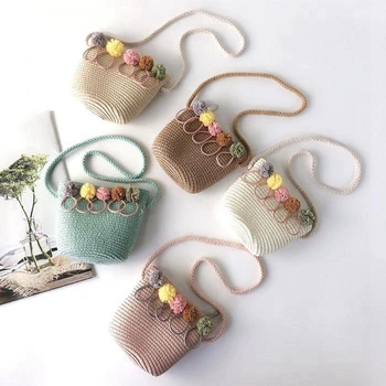 

BEAU-Girls Shoulder Bag Straw Rattan Weave Crossbody Bag For Baby Girls Best