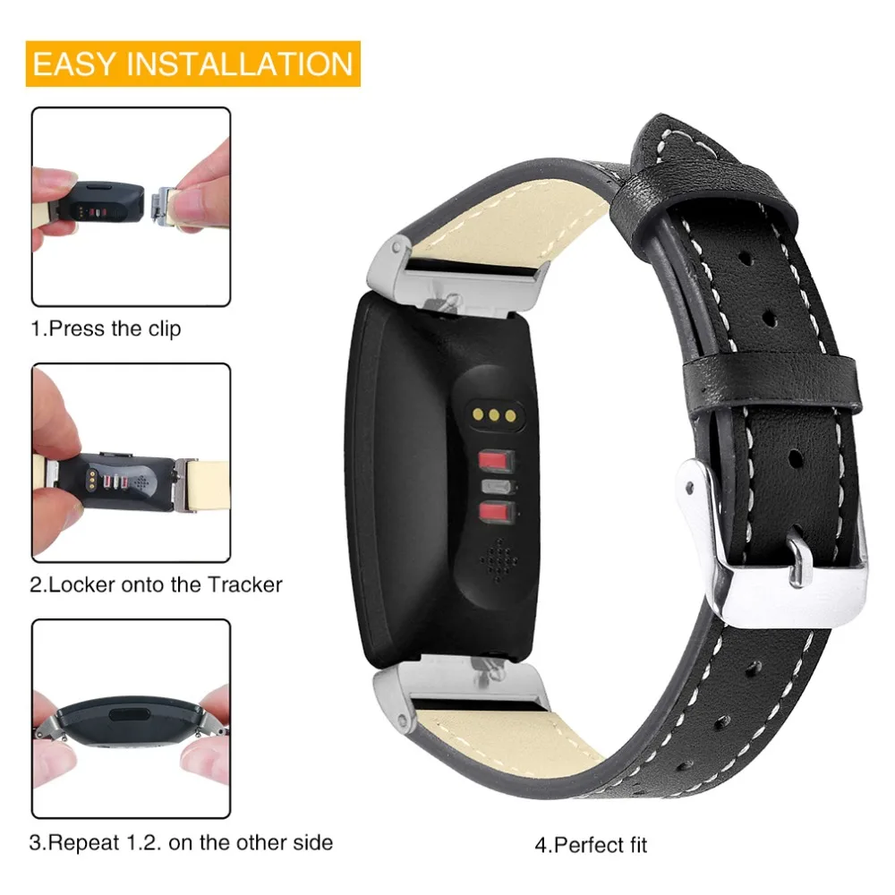 Для Fitbit inspire/inspire HR полосы Кожа, аксессуары кожаные полосы ремешок для Fitbit inspire, подходит 5,5-8,0 дюймов запястье 8 цветов