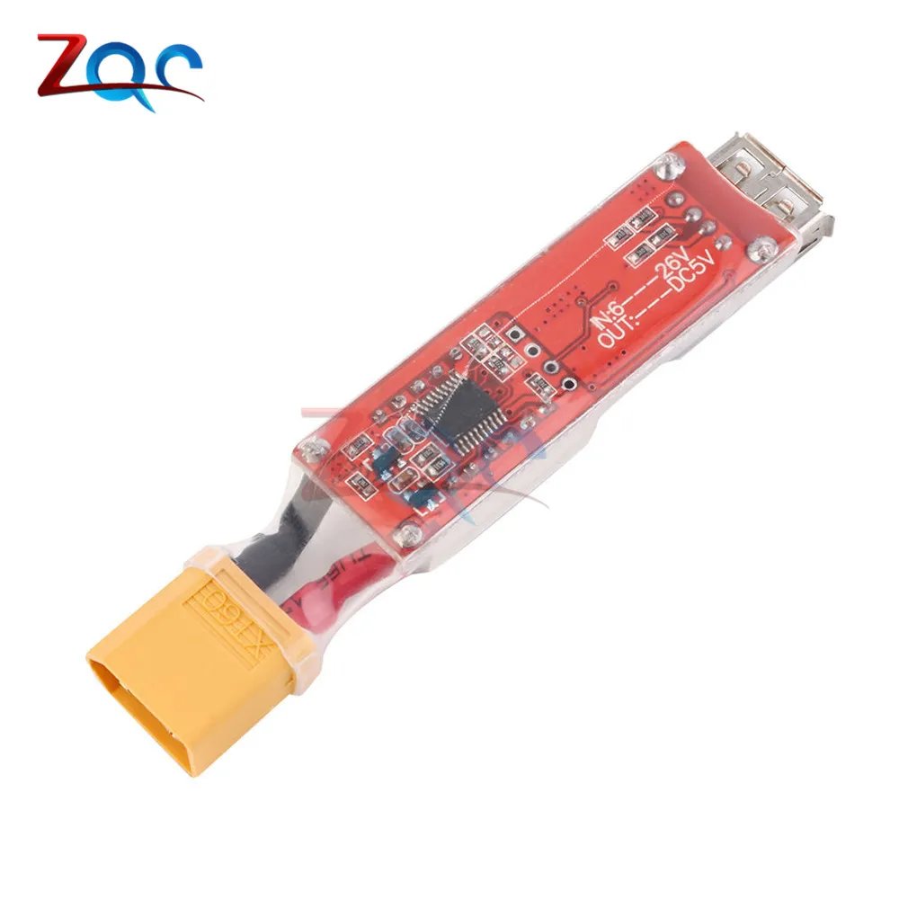 Convertisseur Batterie LiPo 2S-6S vers USB 5V 2A Chargeur RC