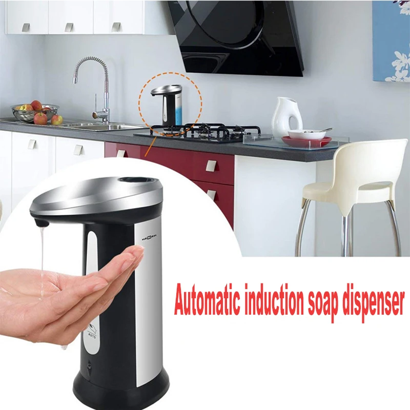 

400Ml Electroplated Automatic Liquid Soap Dispenser Smart Sensor Touchless ABS Electroplated Sanitizer for Kitchen Bathroomwor