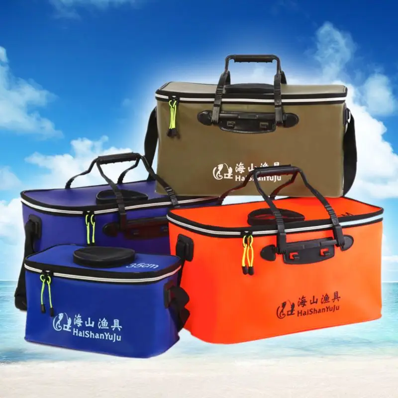 

Live Fish Bucket Fishing Box EVA Outdoor Fishing Gear Large Portable with Handle Waterproof Folding Buckets